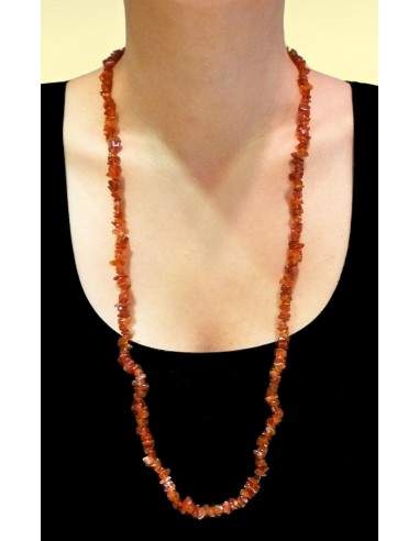 Colar de chips de cornalina