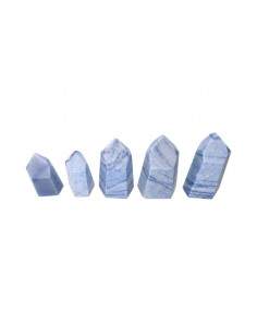 Pointes de quartz bleu poli 2