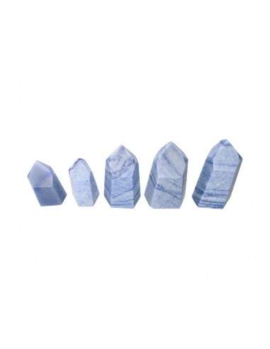 Polished Blue Quartz Points