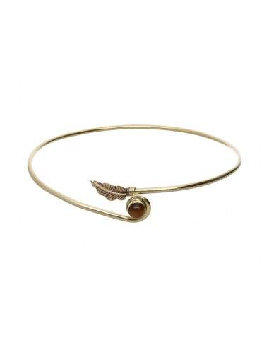 Brazalete de Bronce con Mineral -6-