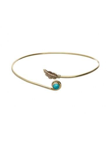 Brazalete de Bronce con Mineral -6-