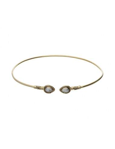 Bronze Bracelet with Mineral -7-