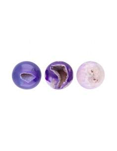Sphère d'agate lilas teintée 2