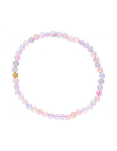 Pulsera de Aguamarina y Morganita 4mm
