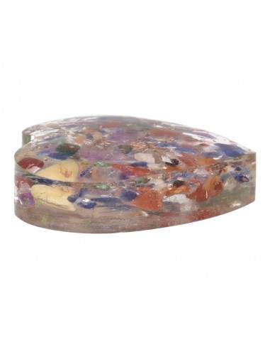 Coração de Resina com Mistura Mineral...