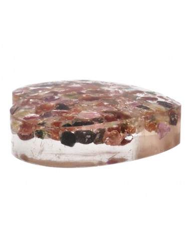 Resin Heart with Multicolored...