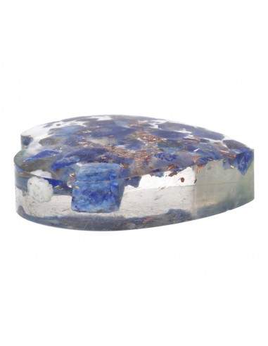 Coeur en résine avec Lapis Lazuli 3x3cm