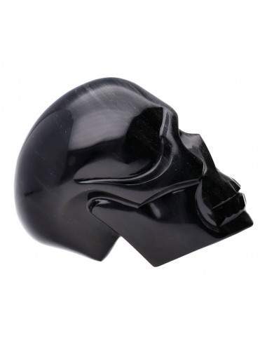 Calavera de Obsidiana Plateada