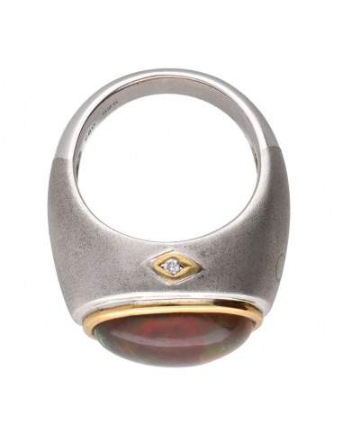 Anillo Ópalo de Fuego en Plata de Ley...