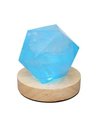 Base Luminosa LED USB de Madeira -...