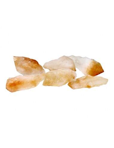 Pointes de citrine moyennement chauffées