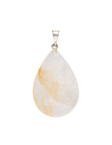 Heated Citrine Drop Pendant