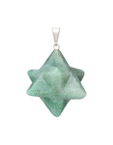 Colgante Merkaba de Cuarzo Verde