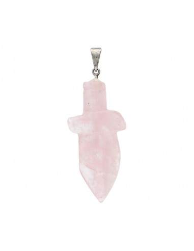 Colgante Espada de Cuarzo Rosa