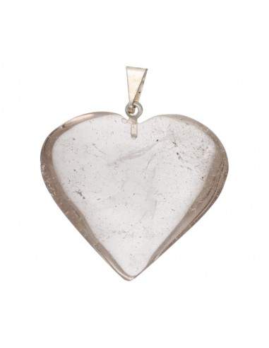 Colgante Corazón de Cuarzo Ahumado