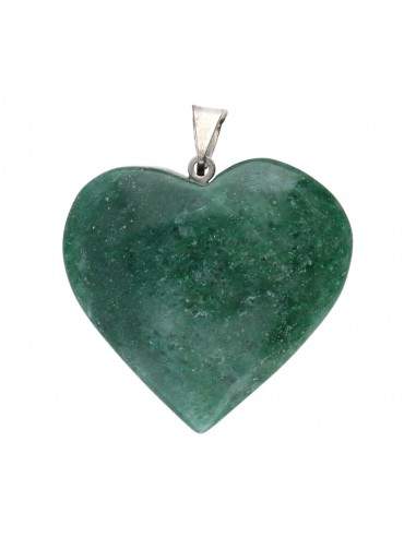 Pendentif en forme de cœur en aventurine