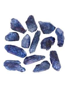 Blue Dyed Rough Quartz Points 2