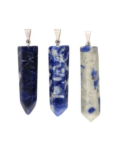 Pendentif en forme de pointe en sodalite