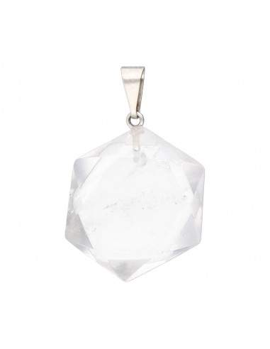 Pendentif en quartz blanc de forme...
