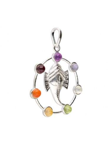 Colgante Ganesha Cara con Minerales...