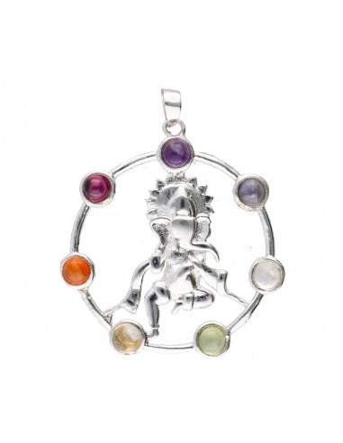 Pendentif Ganesha avec minéraux de...