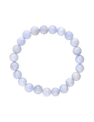 Bracelet de calcédoine bleue 8mm