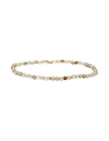 Faceted Rutilated Quartz Bracelet 3mm