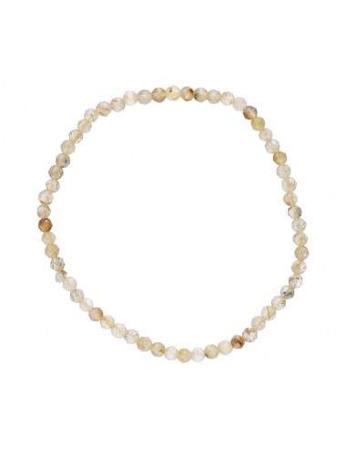 Bracelet de Quartz Rutilé à facettes 3mm