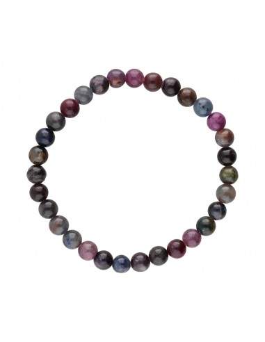 Bracelet saphir multicolore 6mm