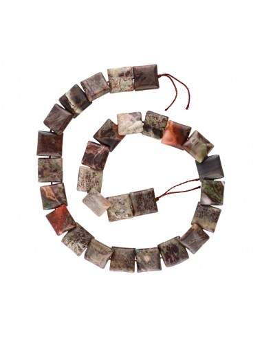 Rosca de Tubo de Jaspe Liso 14mm