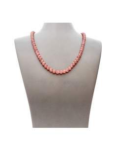 Collier de rhodochrosite en...