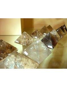 Polished Pyramids of Quartz Smoked.