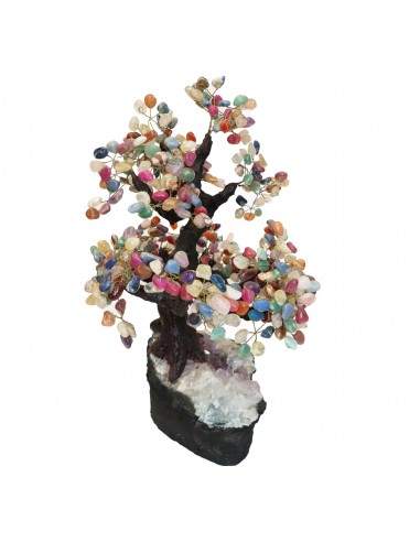 Arbre minéral avec base en améthyste...