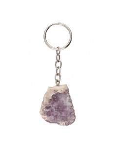 Rough Lepidolite Mica Key Ring