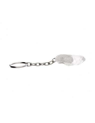 Quartz Key Ring Rough Point