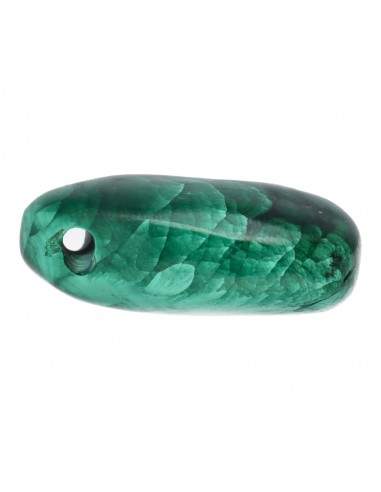 Malachite Rhodium Plated Pendant