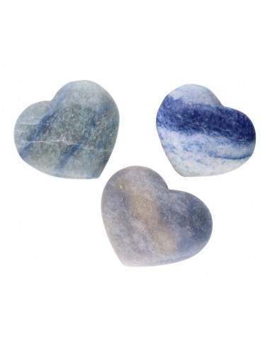 Cœurs en quartz bleu