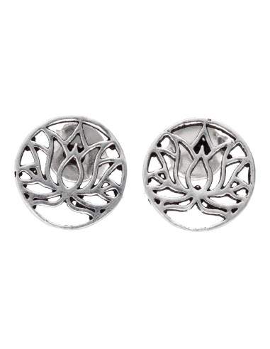 Silver Plated Lotus Flower Earrings...