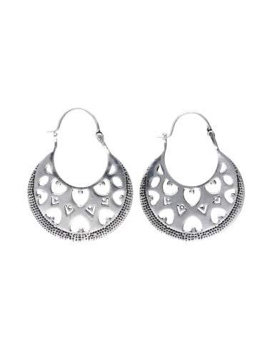 Boucles d'oreilles plaquées argent -P62-