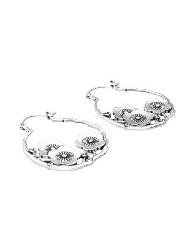 Boucles d'oreilles plaquées argent -P36-