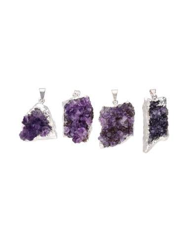 Small Amethyst Druse Pendant in...
