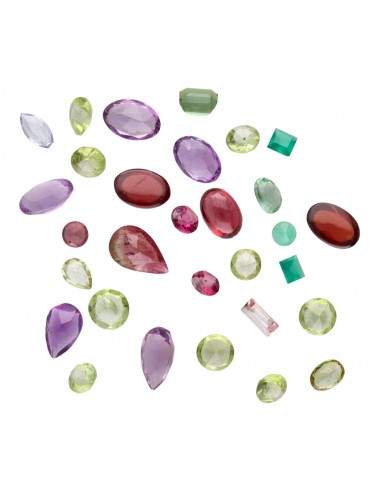 Cabochons à facettes en minéraux...