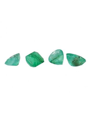 Cabochons d'émeraude à facettes (4...