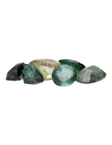 Faceted Tourmaline Mix cabochons (6 pcs)