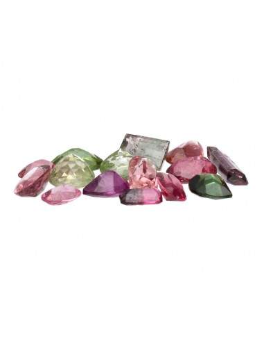 Faceted Tourmaline Mix cabochons (15...