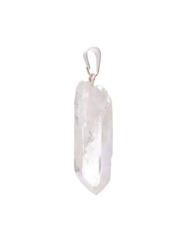 Pingente de ponta de quartzo bruto