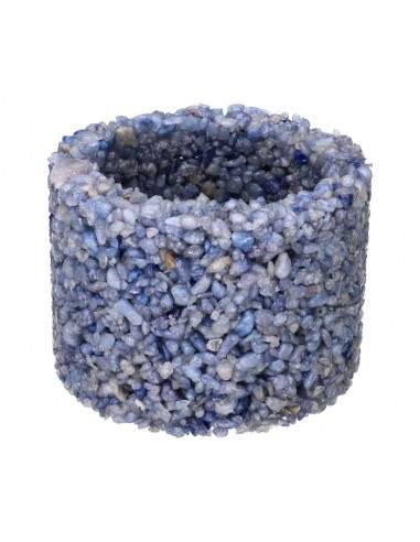 Bougeoirs en Quartz Bleu Petit