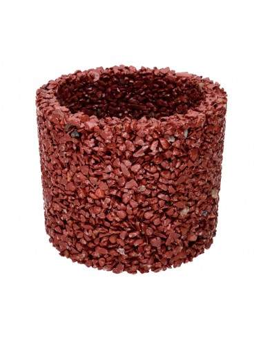 Large Red Jasper Chip Candle Holders