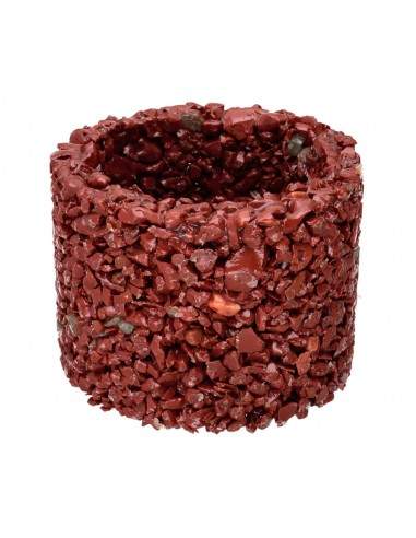 Small Red Jasper Chip Candle Holders