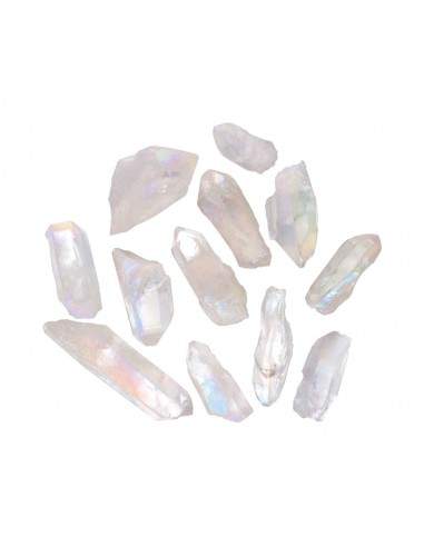 Puntas de Aqua Aura Blanca en Bruto